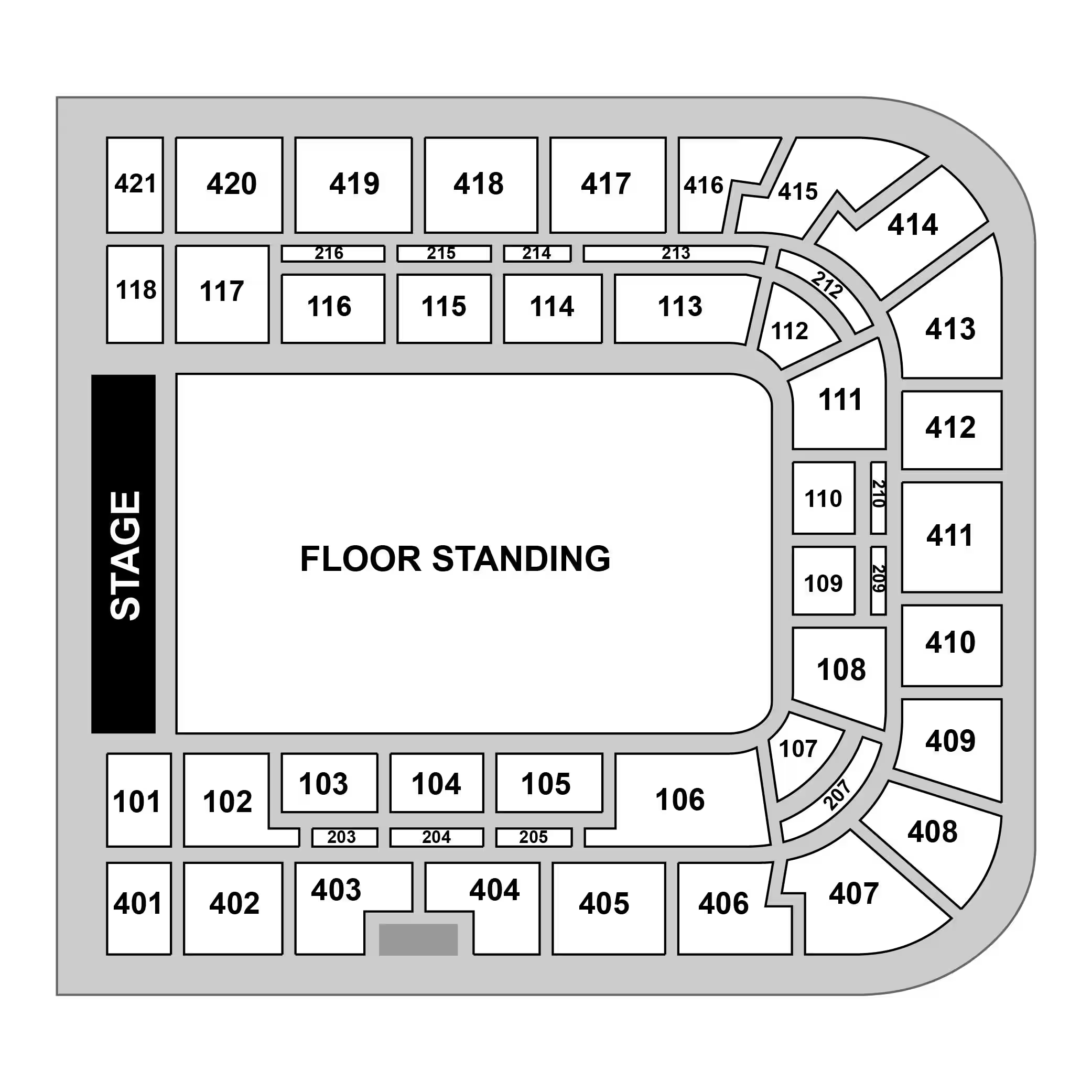 Plan des places de Paris La Défense Arena