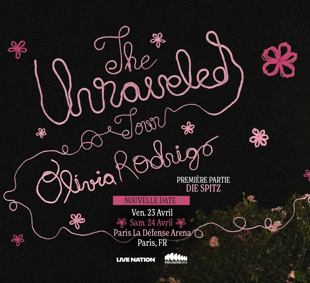 Olivia Rodrigo affiche du concert